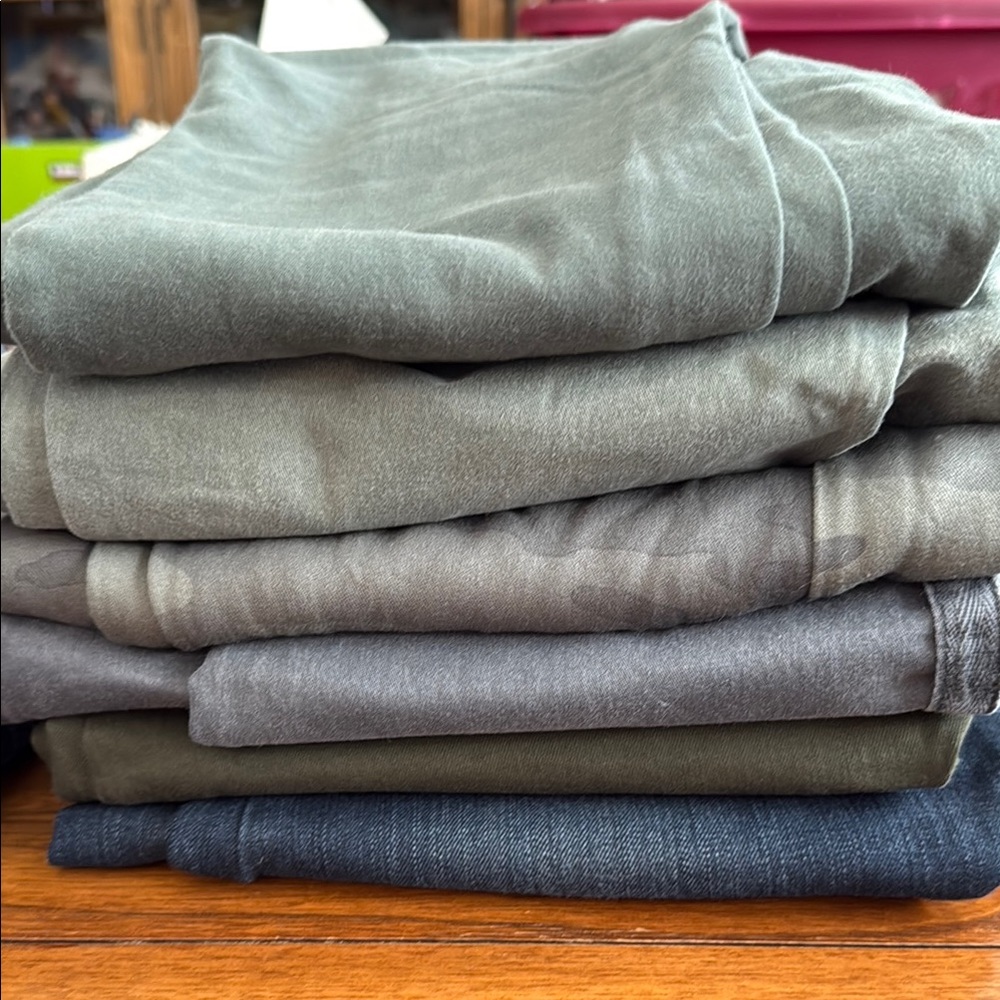 Stack of Casual Pants in Neutral Tones